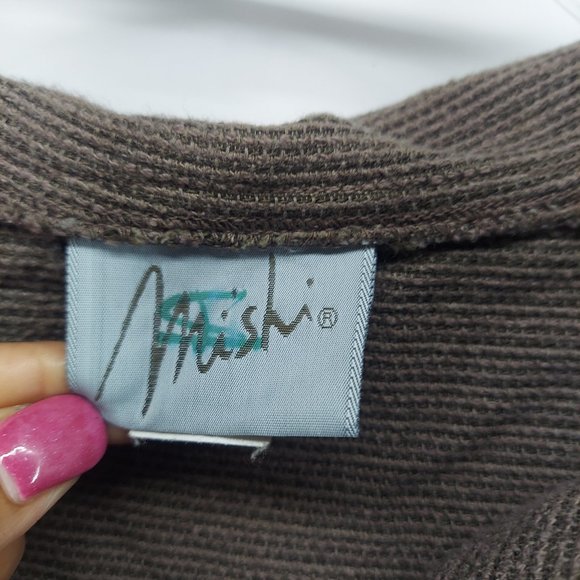 vintage Mishi brown  Button front Long Maxi medium - Picture 3 of 12